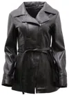 Infinity Leather Womens Md Length Leather Biker Jacket-okehampton In Black