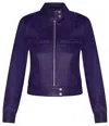 Infinity Leather Womens Plain Leather Moto Biker Jacket-braga In Purple
