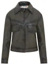 Infinity Leather Womens Retro Biker Leather Jacket - Kopervik In Green