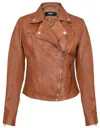Infinity Leather Womens Smart Leather Biker Jacket-matlock In Multi