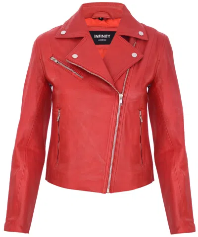 INFINITY LEATHER WOMENS SMART LEATHER BIKER JACKET-MATLOCK