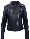 Infinity Leather Womens Smart Leather Biker Jacket-matlock In Blue