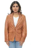 Infinity Leather Womens Soft Leather Blazer Jacket-apeldoorn In Multi