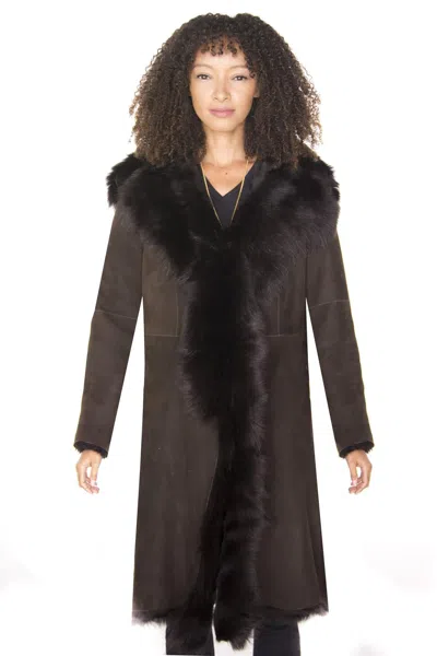 INFINITY LEATHER WOMENS TOSCANA SHEEPSKIN SUEDE TRENCH COAT-ROCHESTER
