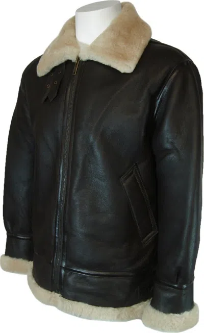 Pre-owned Infinity Mens B3 Sheepskin Cream Aviator Flying Jacket (xs-4xl) In Ivory
