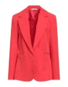 Infinity Woman Blazer Coral Size Xl Polyester, Elastane In Red