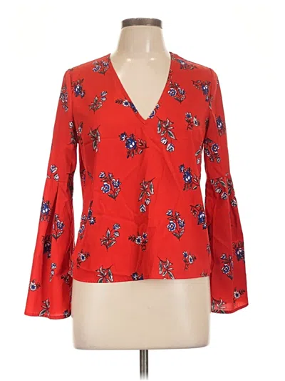Pre-owned Influence 3/4 Sleeve Blouse In Red