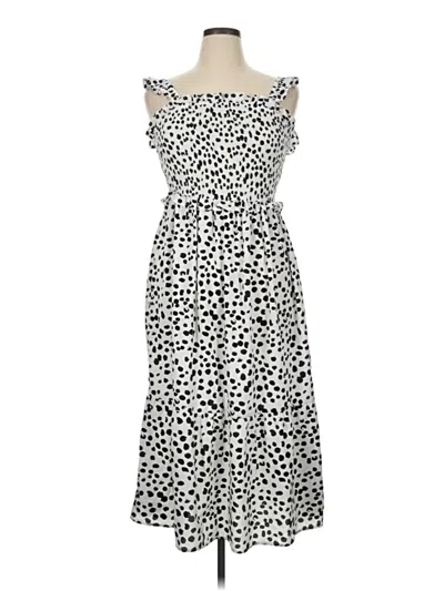 Pre-owned Influence Casual Dress In White