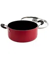 Infuse 8-qt. Aluminum Nonstick Family Cooker & Lid In Red