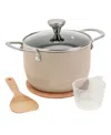 Infuse Asian Aluminium 5 Piece Rice Cooker Set In Sand
