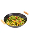 Infuse Asian Carbon Steel 13.75" Open Wok With 2 Side Handles In Black