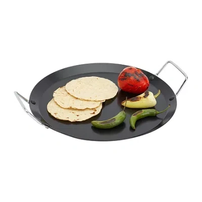 Infuse Carbon Steel 13" Round Comal Pan In Black