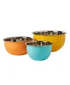 Infuse Latin 3-pc. Stainless Steel Mixing Bowl Set In Multi