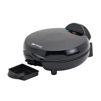 Infuse Latin 9-inch 6-wedge Black Non-stick Electric Quesadilla Maker With Lid Lock