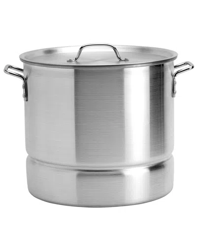 Infuse Latin Aluminum 3 Piece 32 Quart Steamer Set In Silver