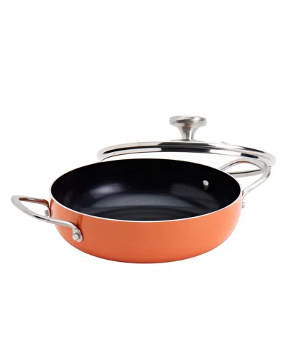 Infuse Latin Aluminum 3 Quart Caldero With Lid In Orange