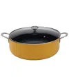 Infuse Latin Caldero Nonstick Aluminum 10.5-quart Saute Pan In Yellow