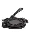 Infuse Latin Cast Iron 7.25" Tortilla Press In Black
