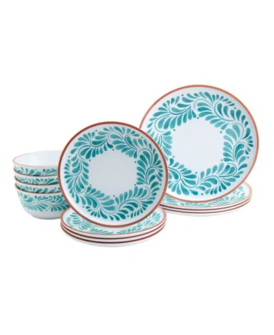 Infuse Melamine 12 Pc. Dinnerware Set, Service For 4 In Blue