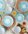 Infuse Melamine Dinnerware Collection In Aqua