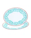 Infuse Melamine Oval Platters, Set Of 2