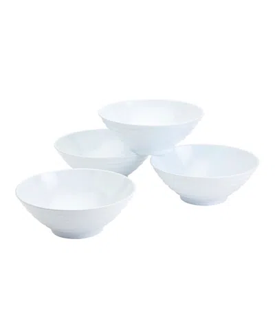 Infuse Melamine Ramen Bowls, Set Of 4 In White