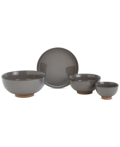 Infuse Nesting 4 Pc. Noodle Bowl Set, Service For 1 In Gray