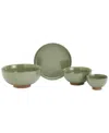 Infuse Nesting 4 Pc. Noodle Bowl Set, Service For 1 In Green