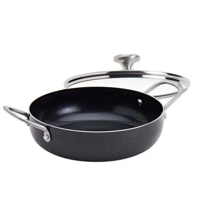 Infuse Non-stick Aluminum Sauteuse Pan In Black