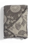 Infusezen Dandelion Reversible Organic Muslin Blanket In Gray