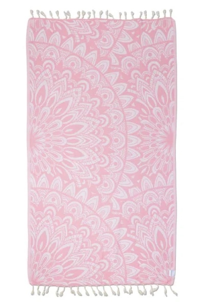 Infusezen Mandala Organic Turkish Towel In Pink
