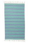 Infusezen Multi Stripe Terry Cloth Lined Turkish Towel