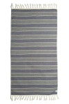 Infusezen Multi Stripe Terry Cloth Lined Turkish Towel