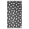 Infusezen Paw Print Organic Cotton Turkish Towel In Black