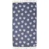 Infusezen Paw Print Organic Cotton Turkish Towel In Blue