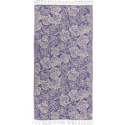 Infusezen Rose Sand Resistant Organic Turkish Towel In Purple