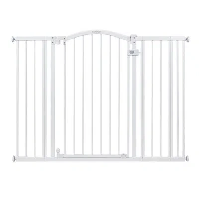 Ingenuity Extra Tall & Wide Safety Pet And Baby Gate, 29.5"-53" Wide, 38" Tall, Pressure Or Hardware Mounted,  In White