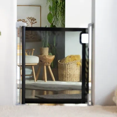 Ingenuity Summer By  The Thruway 52w Series Pet And Baby Retractable Gate With Tuck Away Mesh, Fits O In Black