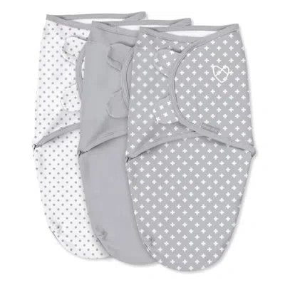 Ingenuity Swaddleme By  Original Swaddle For Baby, 100% Cotton, 0-3 Months, 1.0 Tog, 3-pack - Criss C In Gray