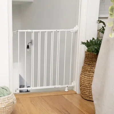 Ingenuity The Stairway 42w Series Safety Pet And Baby Gate, 28"-42" Wide, 28" Tall, For Stairway Or Hallways - In White