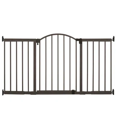 Ingenuity Thruway 72xw Series Extra-wide Pet And Baby Gate, 44"-72" Wide, 36" Tall, Pressure Or Hardware Mount In Black