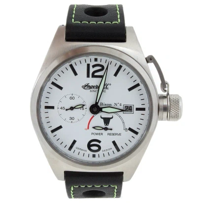 Pre-owned Ingersoll Rand Ingersoll 1892 // Bison No.4 In1605 Calibre 721 White Dial Men's Watch