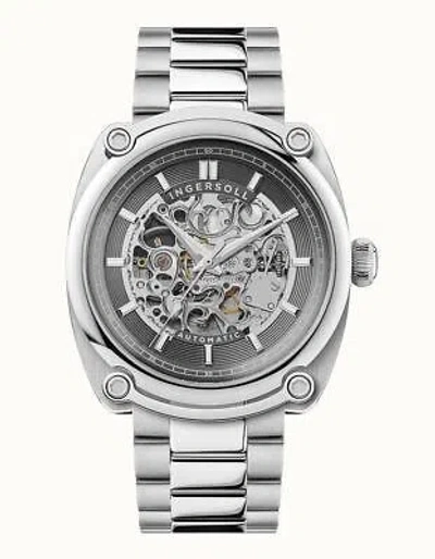 Pre-owned Ingersoll The Michigan Grey Skeleton Dial Automatic Dress Men's Watch I13304
