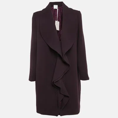 Pre-owned Ingie Paris Purple Wool Overcoat Xl