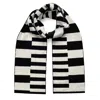 Ingmarson Black / White Multi-striped Wool & Cashmere Scarf Men In Black/white