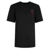 Ingmarson Men's Beetroot Embroidered Organic Cotton T-shirt Black In Black