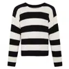 Ingmarson Men's Black / White Striped Dropped Shoulder Top Black & White In Black/white