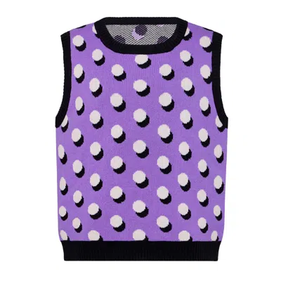 Ingmarson Men's Oversized Polka Dot Vest Purple