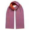 Ingmarson Men's Pink / Purple / Yellow Thin Stripe Wool & Cashmere Scarf Orange & Purple In Pink/purple/yellow