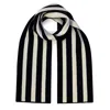 Ingmarson Men's Stripes Wool & Cashmere Scarf Black In Black